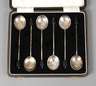 Sechs Mokkalöffel England Silber