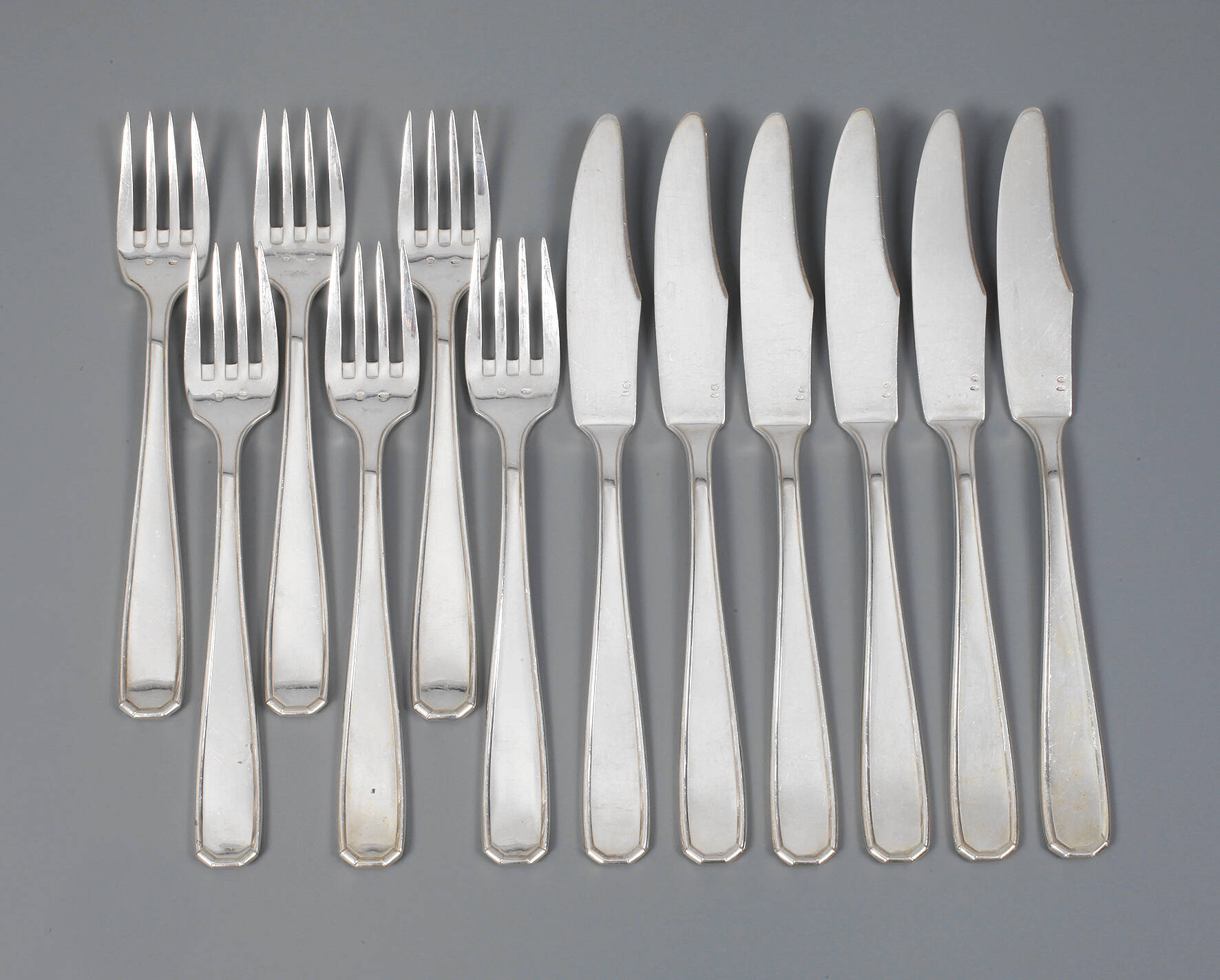 Silber Fischbesteck für sechs Personen