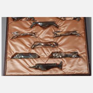 Christofle zwölf Messerbänkchen Art déco