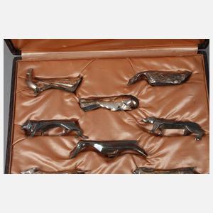 Christofle zwölf Messerbänkchen Art déco