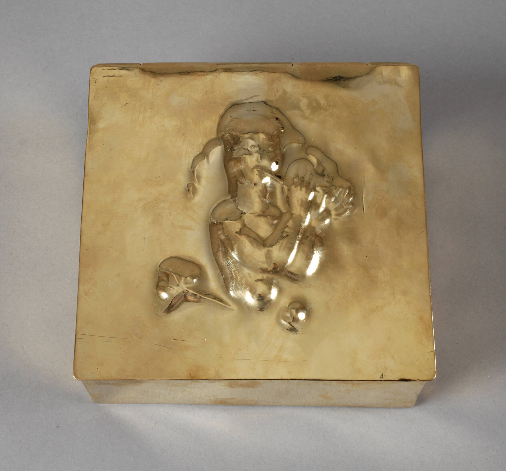 Art déco Messingdose Max Welz Wien