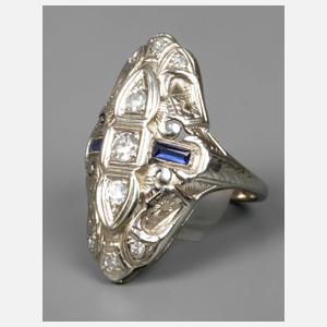 Diamantring Art déco