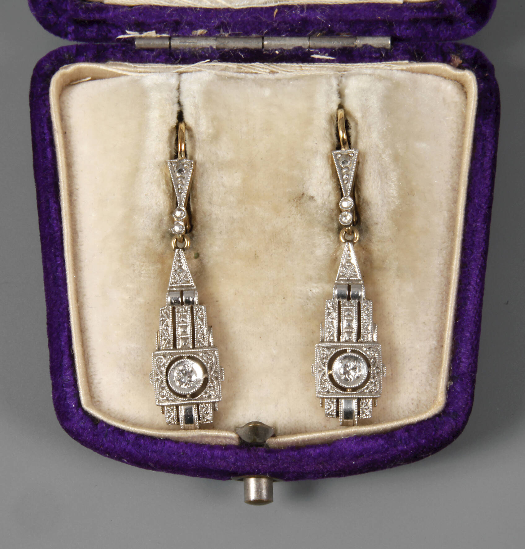 Paar Brillantohrhänger
