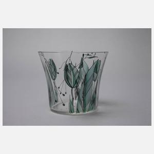 Glasfachschule Zwiesel Bechervase Art déco