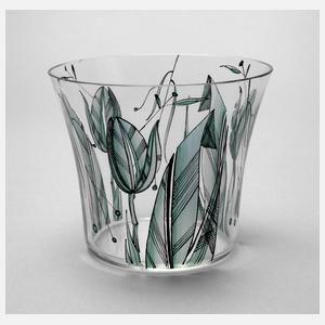 Glasfachschule Zwiesel Bechervase Art déco