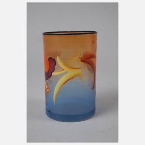 Wiener Werkstätte Bechervase Emailmalerei