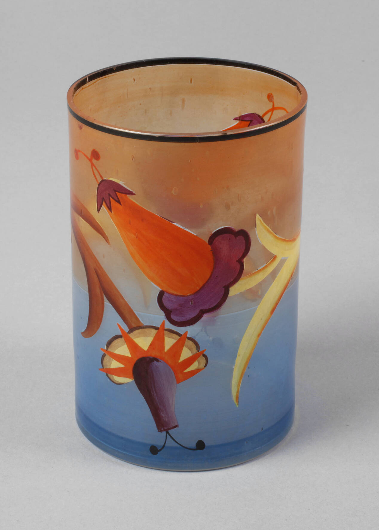 Wiener Werkstätte Bechervase Emailmalerei