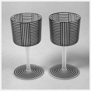 Josef Hoffmann zwei Trinkgläser "Serie B"