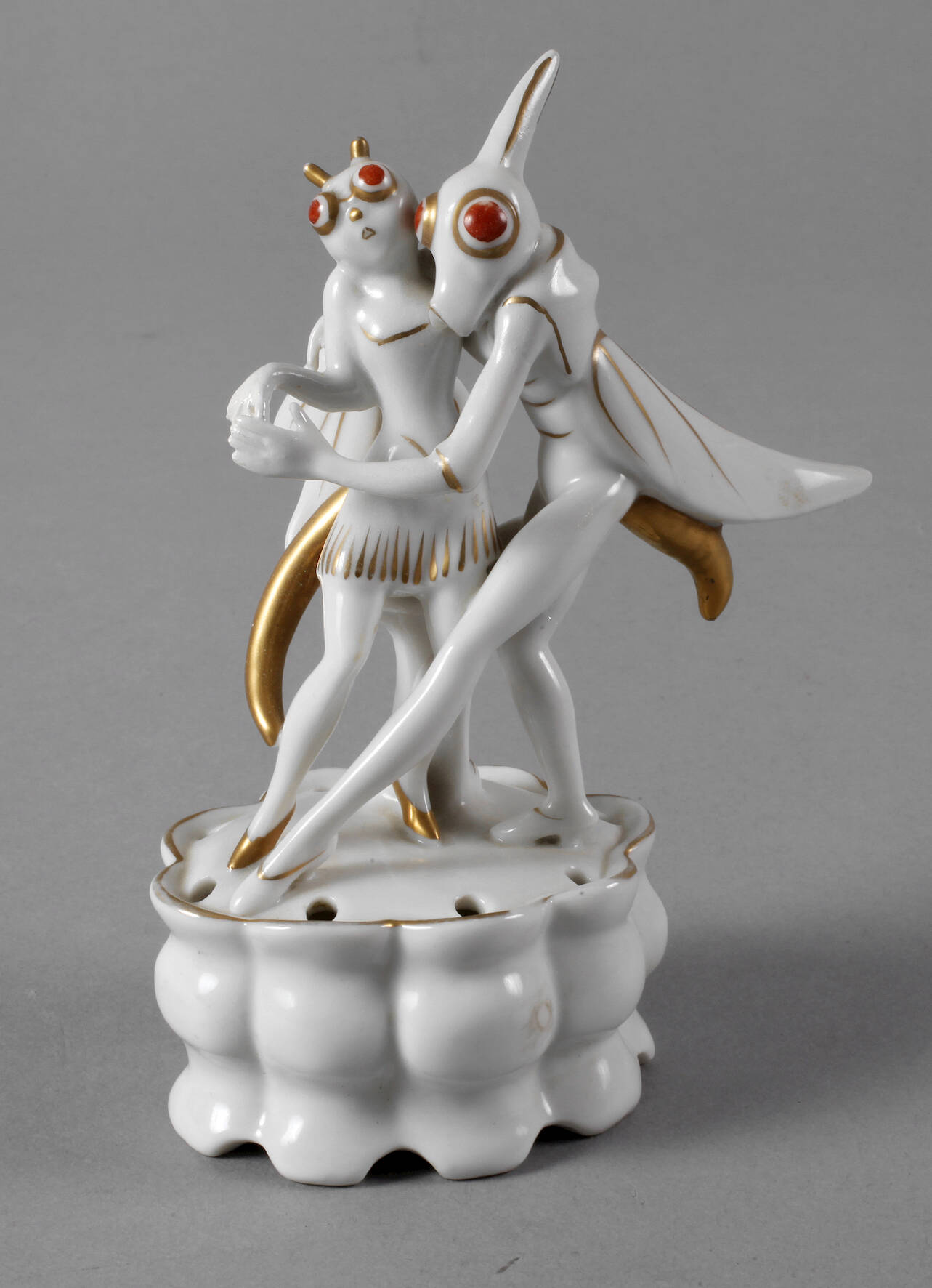 Thüringen Blumensteckschale mit Groteske