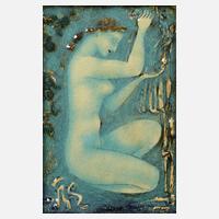 Wandplatte hockender weiblicher Akt111