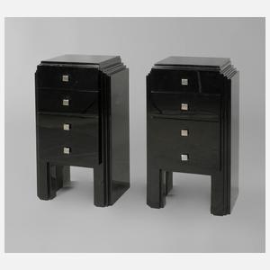 Paar kleine Pfeilerkommoden