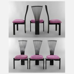 Sechs Stühle "Totem"