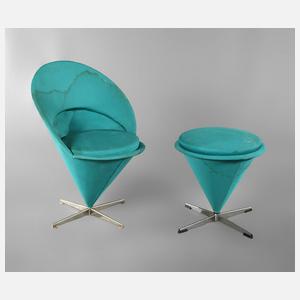 Sessel und Hocker Verner Panton
