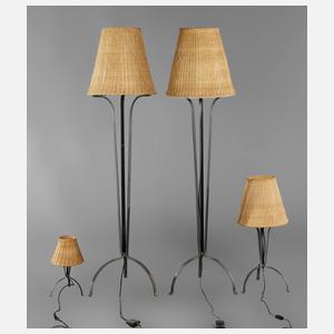 Vier Stehlampen