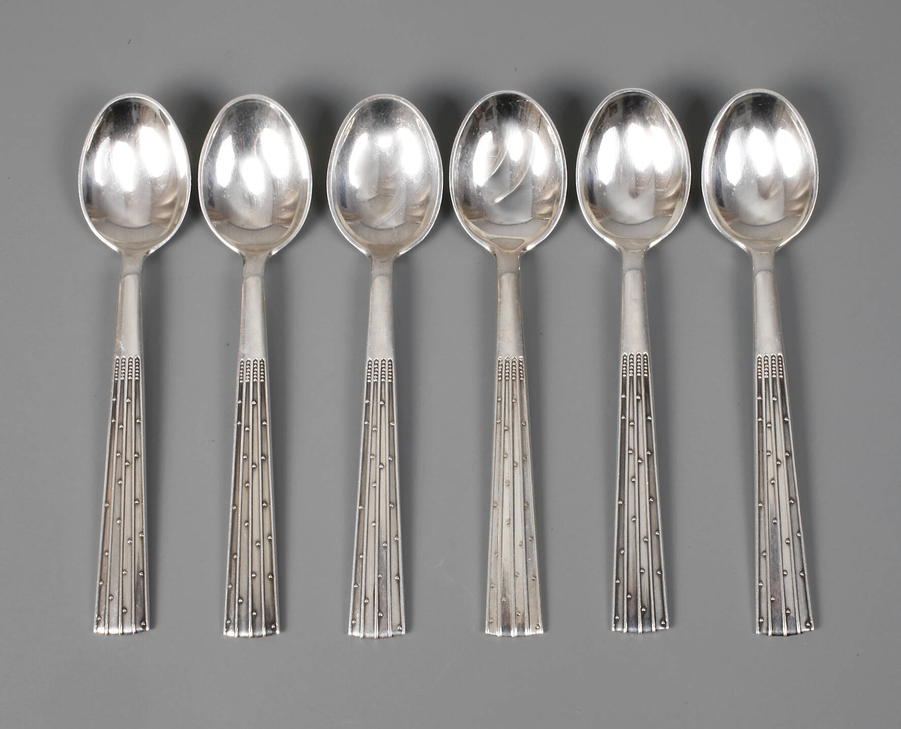 Jens H. Quistgaard sechs Mokkalöffel Silber