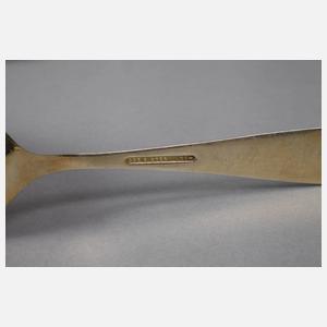 Sechs Kaffeelöffel mit Emailgriffen