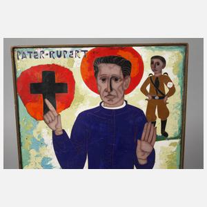 Emailleplatte Pater Rupert Mayer