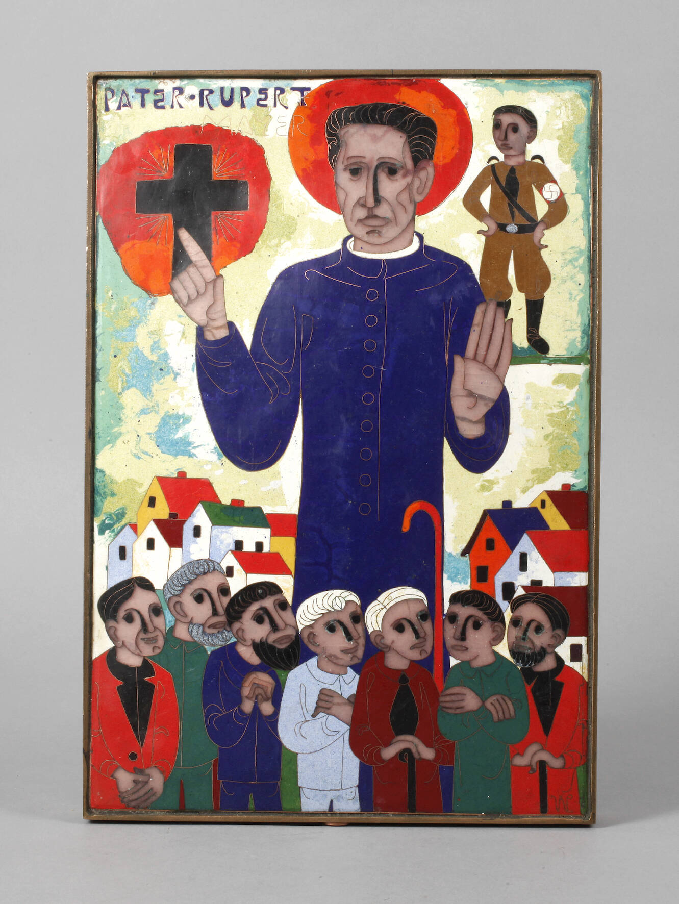 Emailleplatte Pater Rupert Mayer