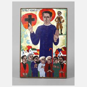 Emailleplatte Pater Rupert Mayer