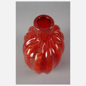 Murano Vase Ercole Barovier "Cordonato Oro"