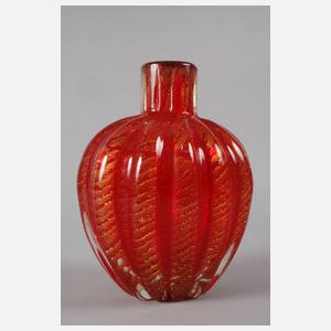 Murano Vase Ercole Barovier "Cordonato Oro"