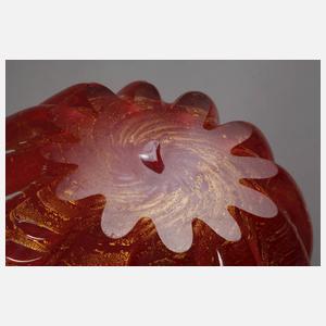 Murano Vase Ercole Barovier "Cordonato Oro"