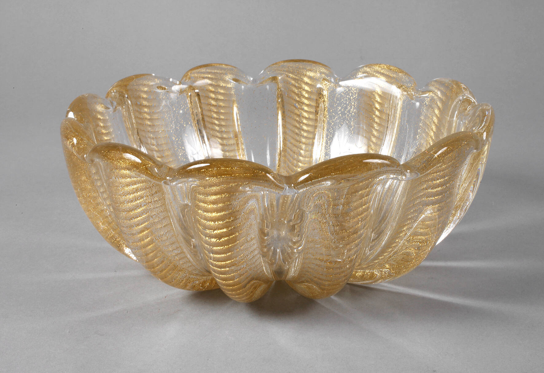 Murano Schale Ercole Barovier "Cordonato Oro"