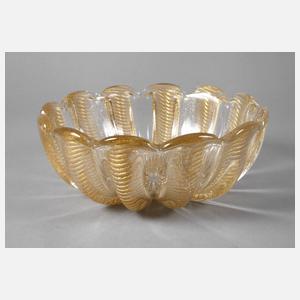 Murano Schale Ercole Barovier "Cordonato Oro"