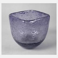 Glasschale violett mit unregelmäßigen Luftblasen111