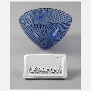 Murano Schale Seguso Viro/Aufsteller Venini