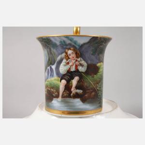 Pirkenhammer Bildtasse mit angelndem Knaben