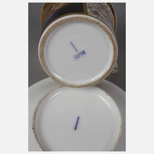 Schumann & Sohn Berlin Portraittasse eines Stabsoffiziers