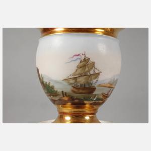 Zwei Sammeltassen mit Kauffahrteiszene