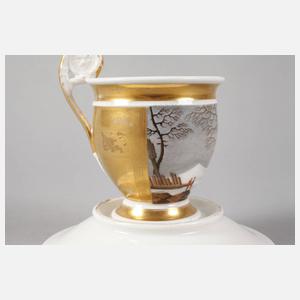Ansichtentasse mit Winterlandschaft