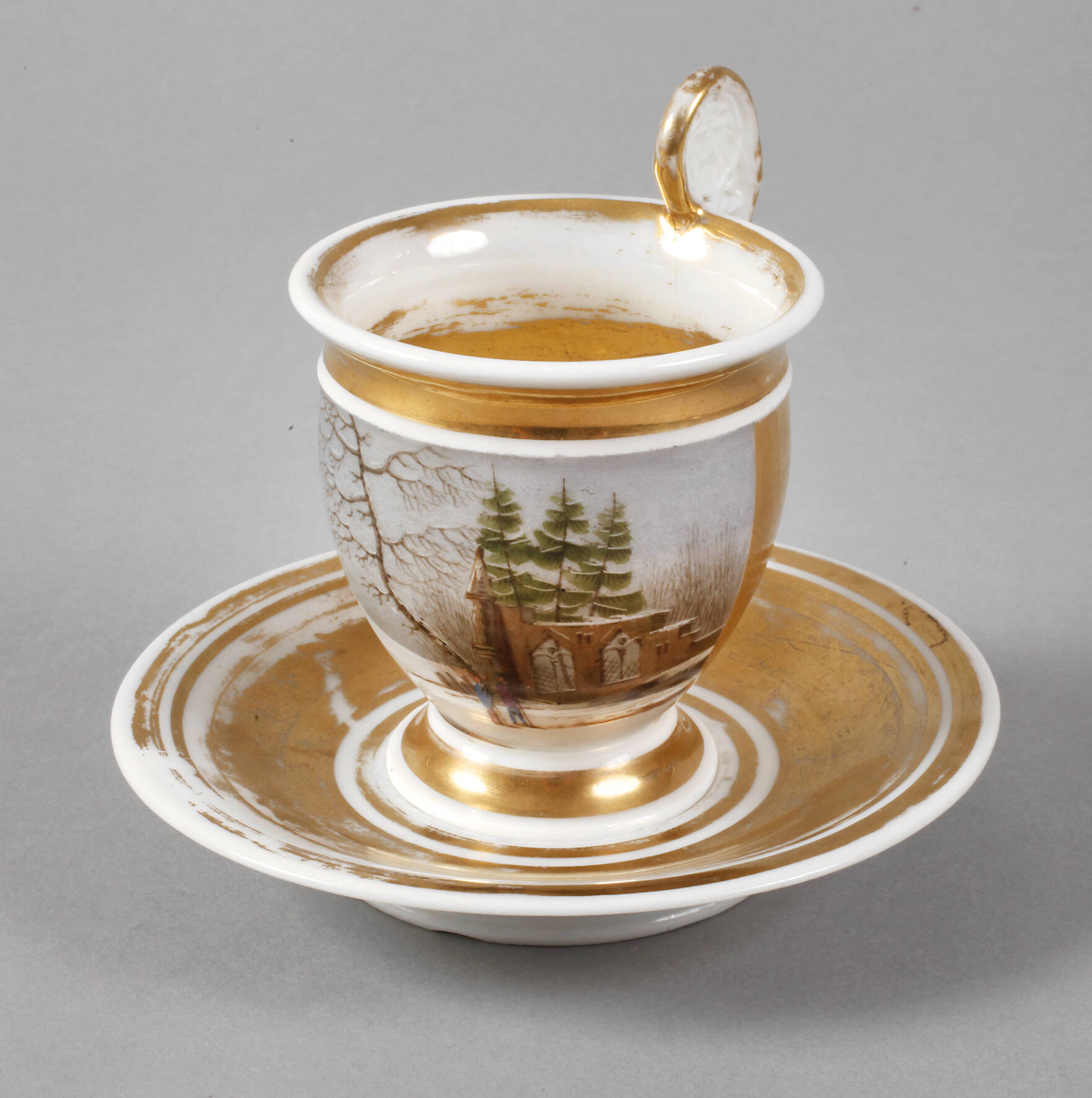 Ansichtentasse mit Winterlandschaft