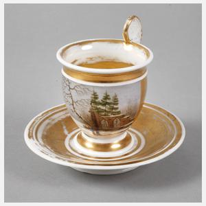 Ansichtentasse mit Winterlandschaft