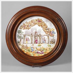 Großer Wandteller im Capodimonte-Stil