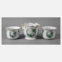 Herend Ungarn drei Cachepots "Garbendekor"111
