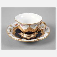Meissen Mokkatasse mit Untertasse "B-Form"111