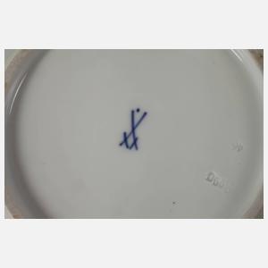 Meissen kleiner Prunkteller "Rote Rose"