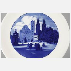 Meissen Ansichtenteller "Oschatz"