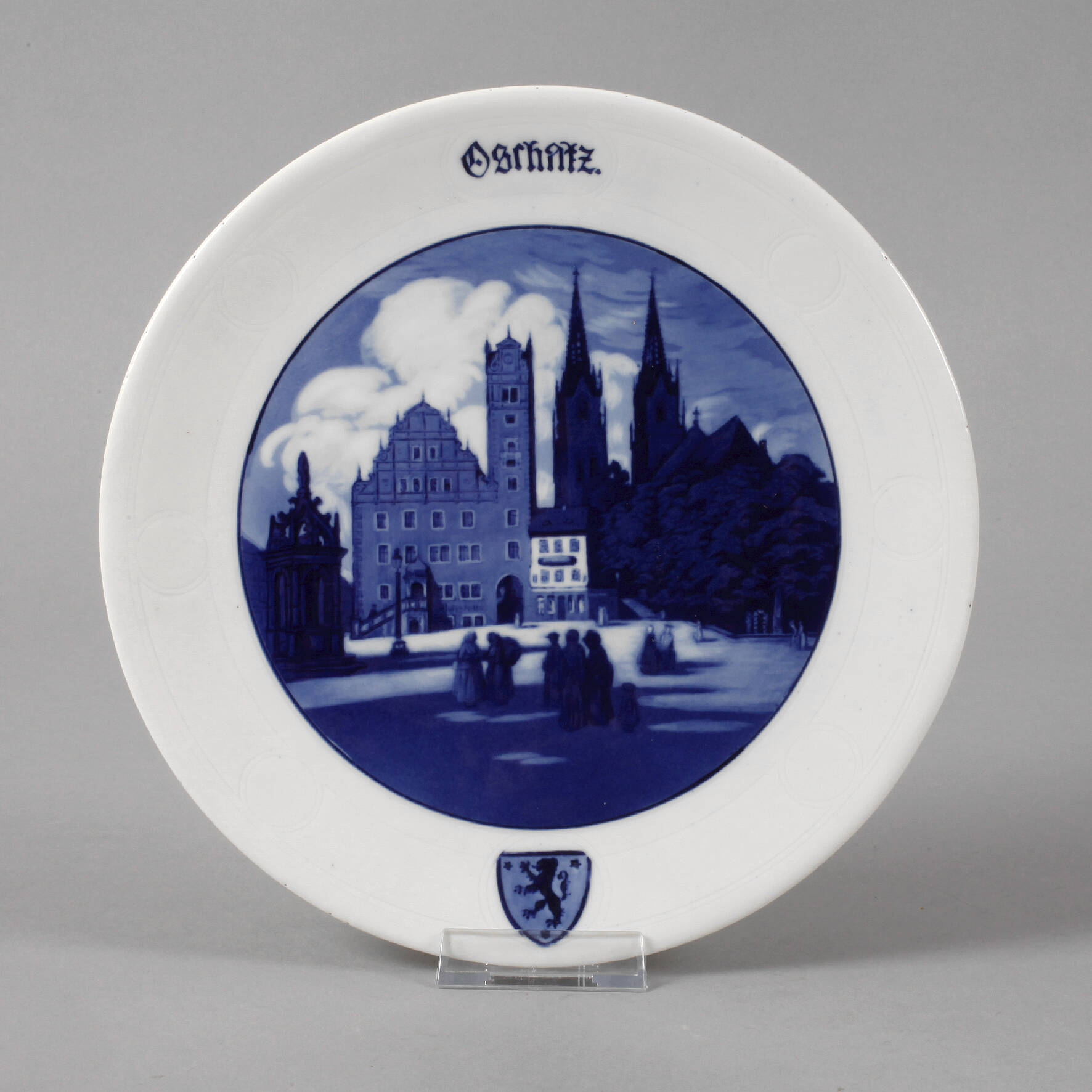 Meissen Ansichtenteller "Oschatz"