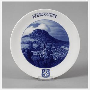 Meissen Ansichtenteller "Königstein"