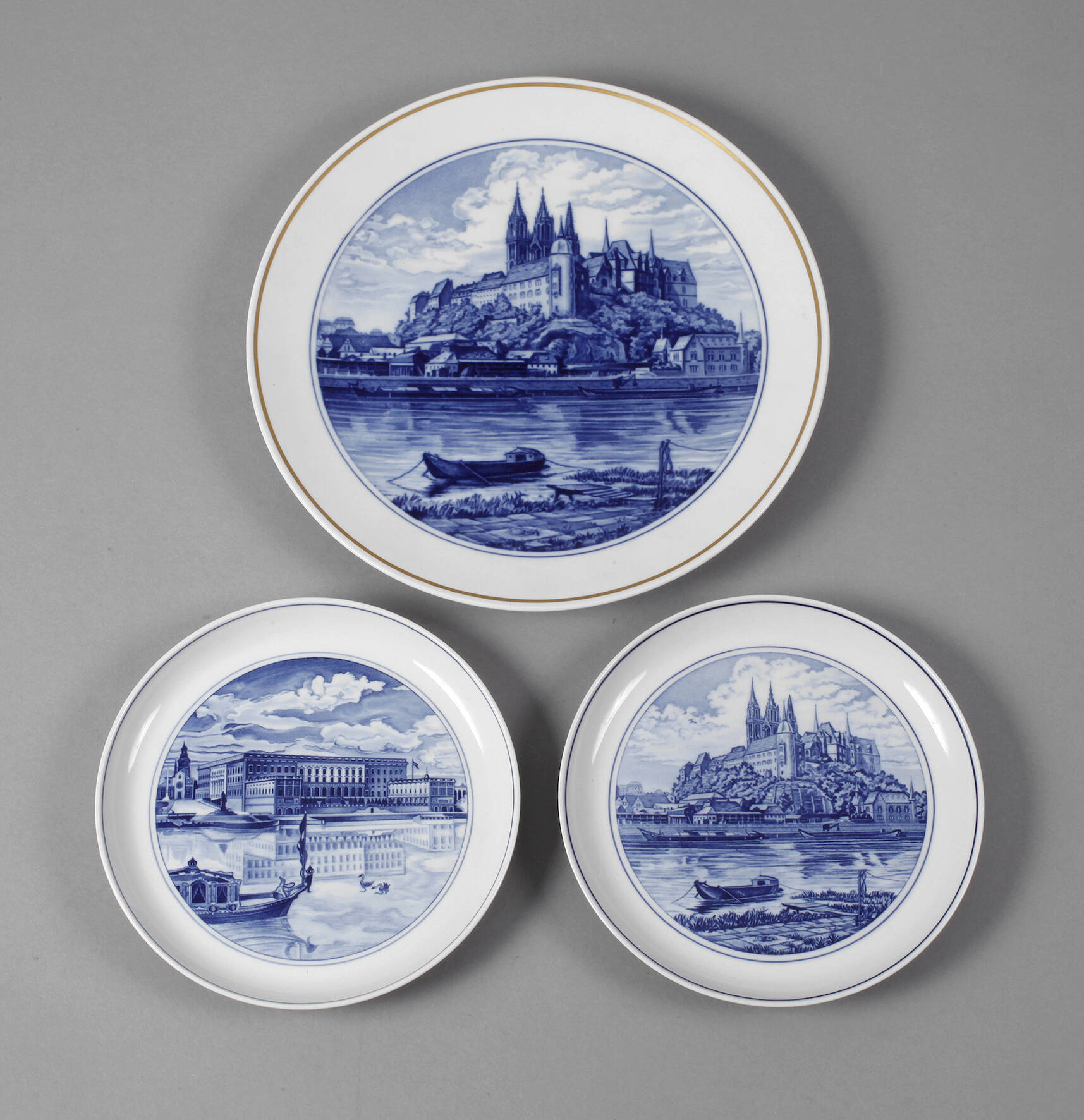 Meissen drei Ansichtenteller