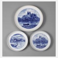 Meissen drei Ansichtenteller111