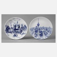 Meissen zwei Ansichtenteller Berlin111