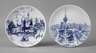 Meissen zwei Ansichtenteller Berlin
