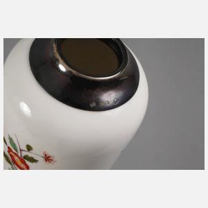 Meissen Vase mit Silbermontierung