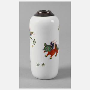 Meissen Vase mit Silbermontierung