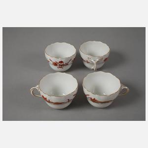 Meissen Kaffeeservice "Reicher Drache, rot"